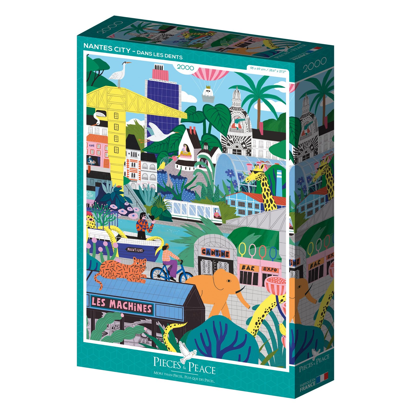 Pieces and Peace 2000 Palan Palapeli Nantes City