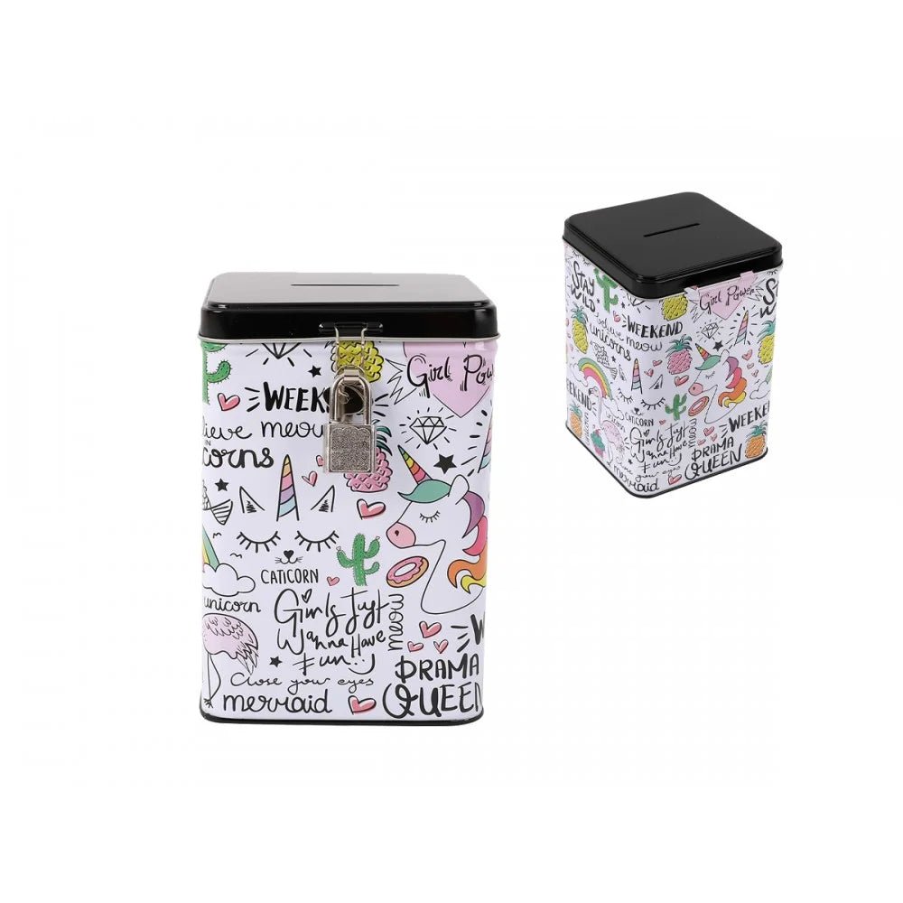 iTotal Säästöpossu/Kassakaappi Avaimella Yksisarvinen