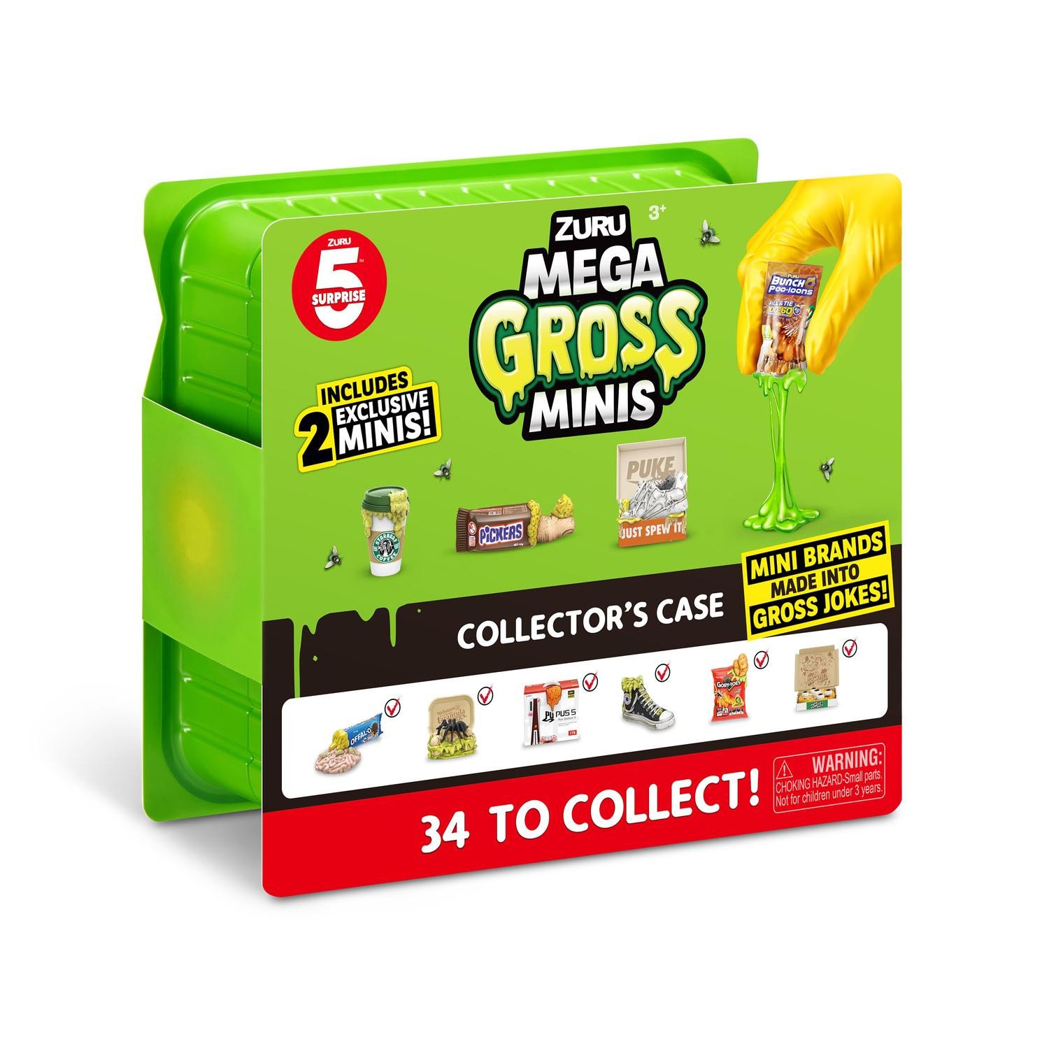 5 Surprise Zuru Mega Gross Minis Collector's Case