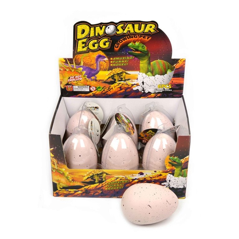 6-PACK Dinosaurieägg Växande 12cm