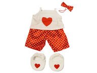 Satiinipyjama ja tohvelit, 40 cm