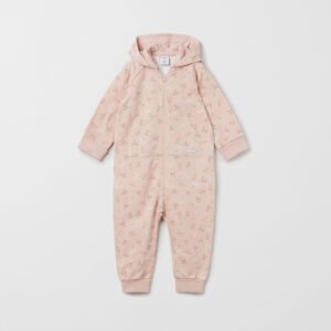 Haalari harjatulla sisäpinnalla ja kukkakuviolla