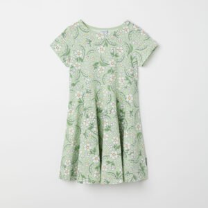 Lyhythihainen kellomekko, kukkakuvio