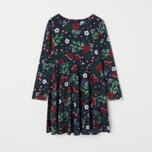 Kellomekko joulukukkakuviolla