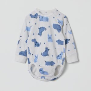 Pidennettävä body koirakuviolla