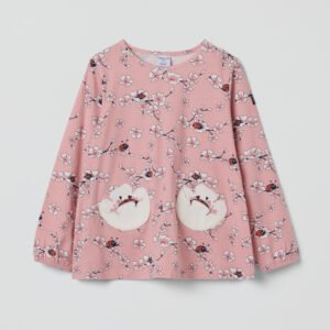 Paita kirsikankukkakuviolla