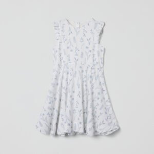 Lyhythihainen kellomekko kukkakuviolla