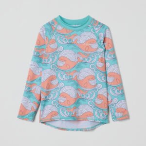 Pitkähihainen UV-paita valaskuviolla