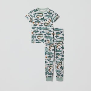 Lyhythihainen pyjama kalakuviolla