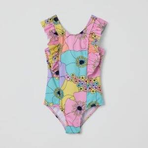 Uimapuku kukkakuviolla