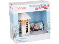 Muumi Talvinen uimahuone ja 3 hahmoa