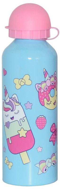 Aluminiumflaska Cupcake Unicorn Blå