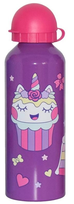 Aluminiumflaska Cupcake Unicorn Lila
