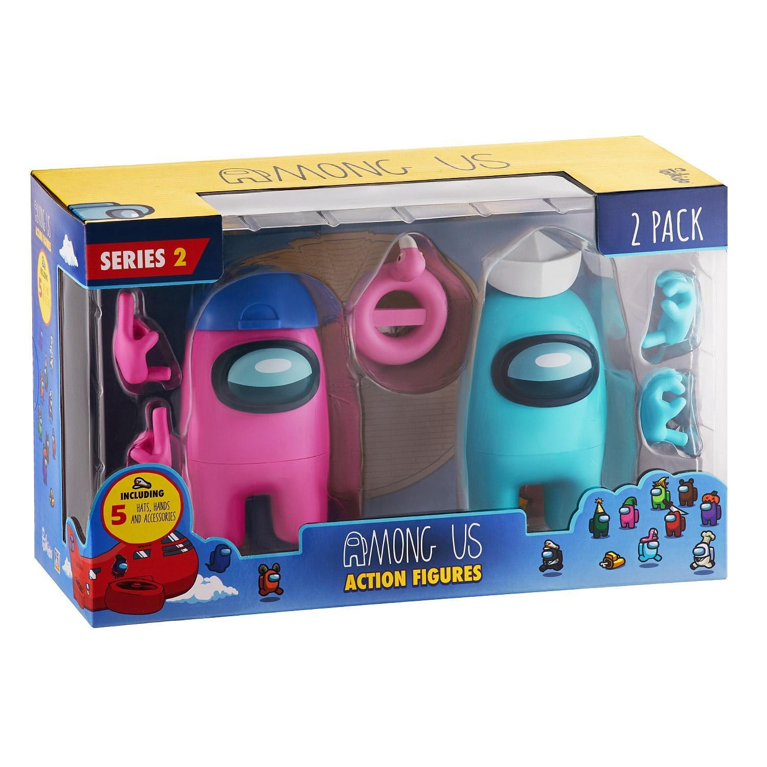 Among Us Action Figures 2-pack s2 Blue & Red : Model - Pink & Cyan