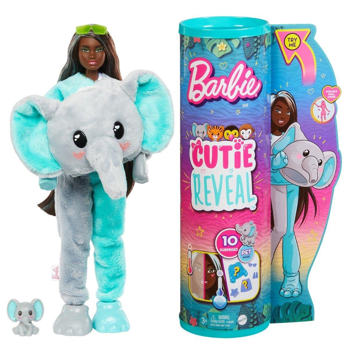 Barbie Cutie Reveal Barbie Jungle Elephant
