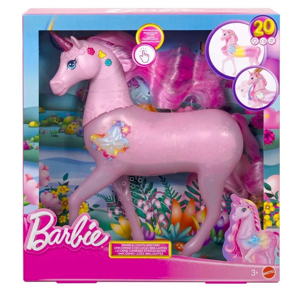 Barbie Sparke Lights Unicorn äänellä ja valolla