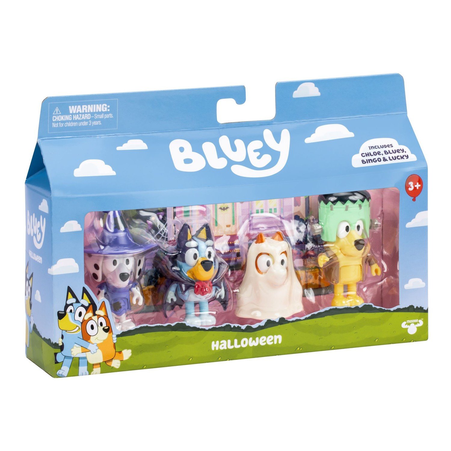 Bluey Figures 4-pack Halloween naamiaiset
