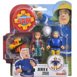 Brandman Sam Figuurit 2 kpl pakkaus Derek & Steel lisävarusteiden kanssa