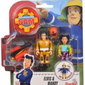 Brandman Sam Figuurit 2 kpl pakkaus Elvis & Mandy lisävarusteiden kanssa