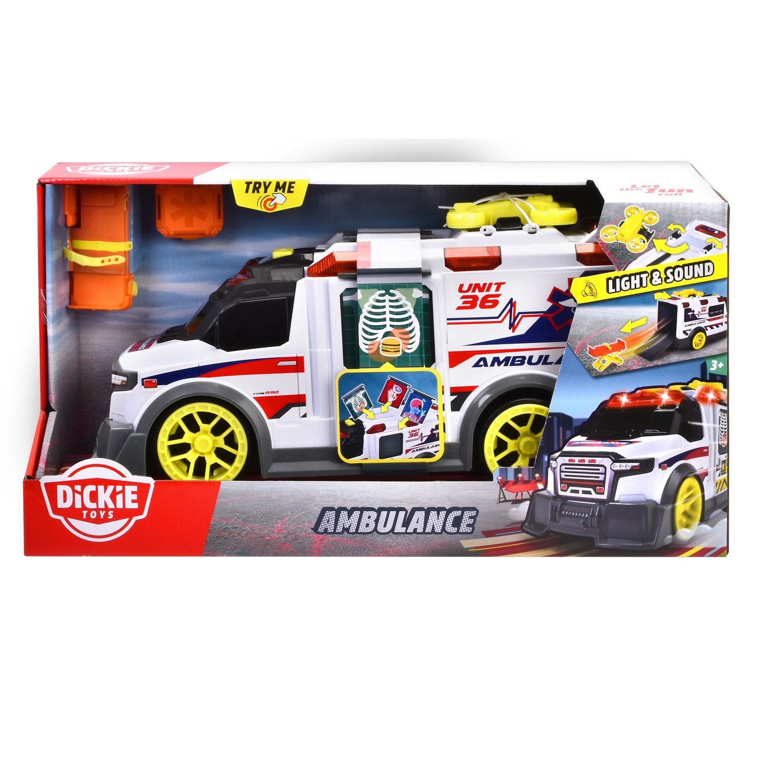 Dickie Toys Ambulanssi äänellä ja valolla