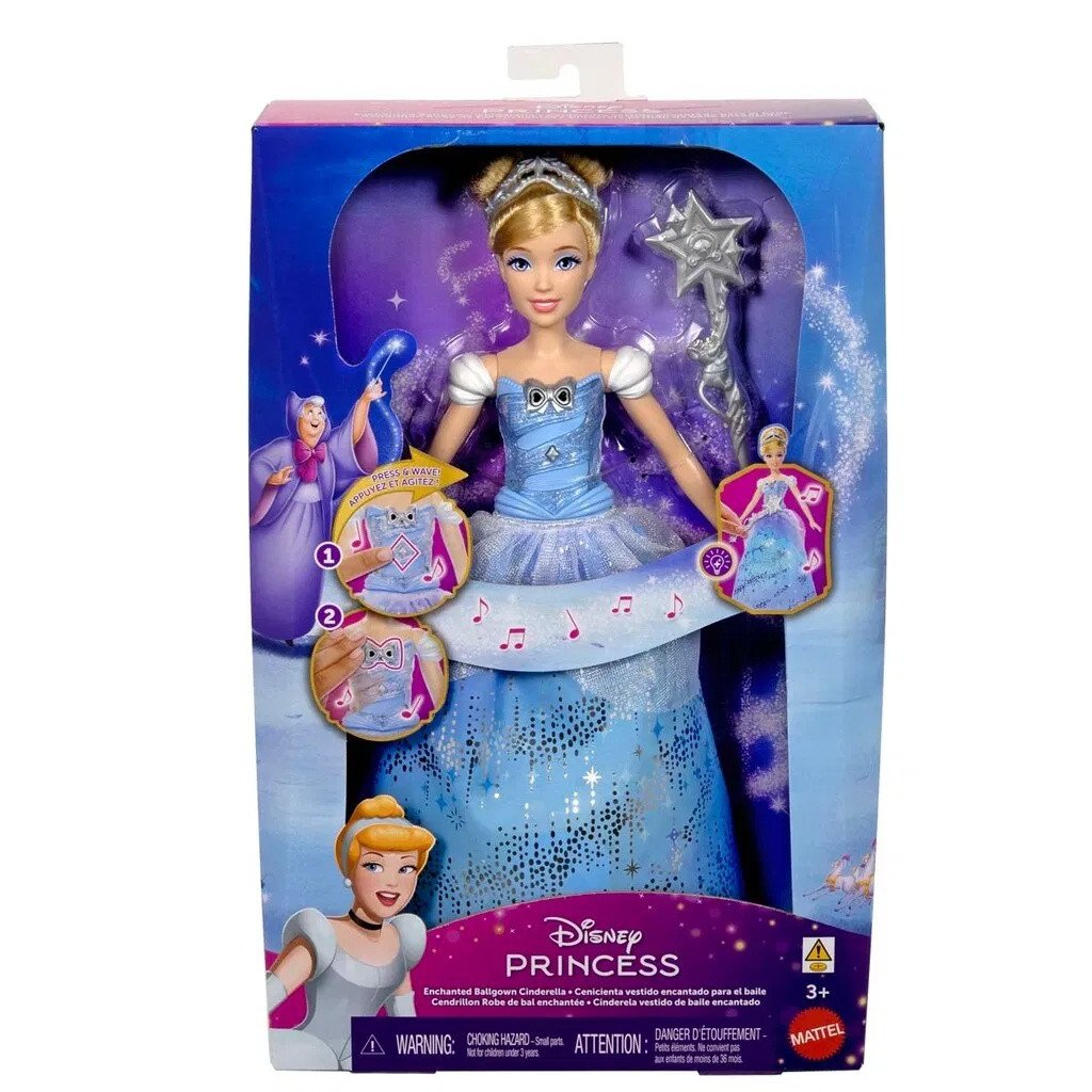 Disney Prinsessa Tuhkimo -nukke valoilla ja äänillä