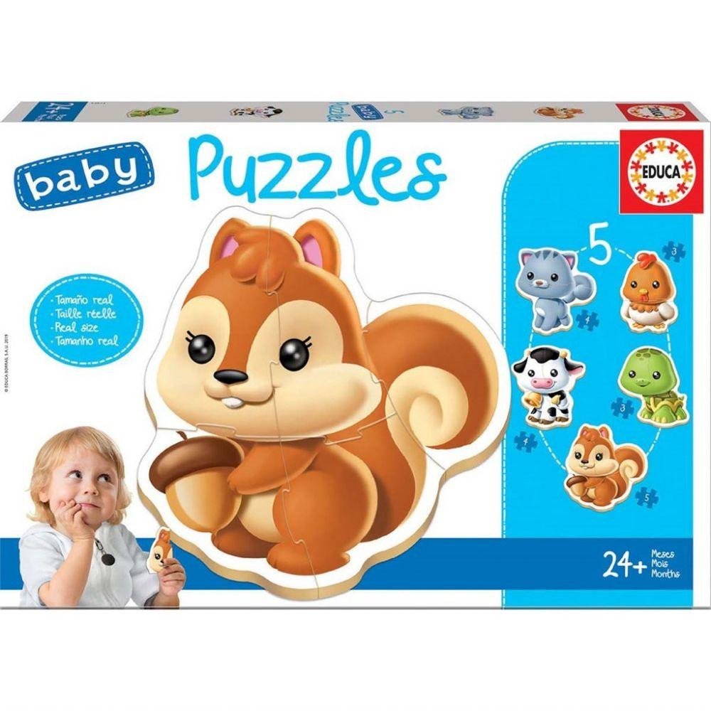 Educa Baby Puzzle 5-pack Animals 3-5 pcs 13473