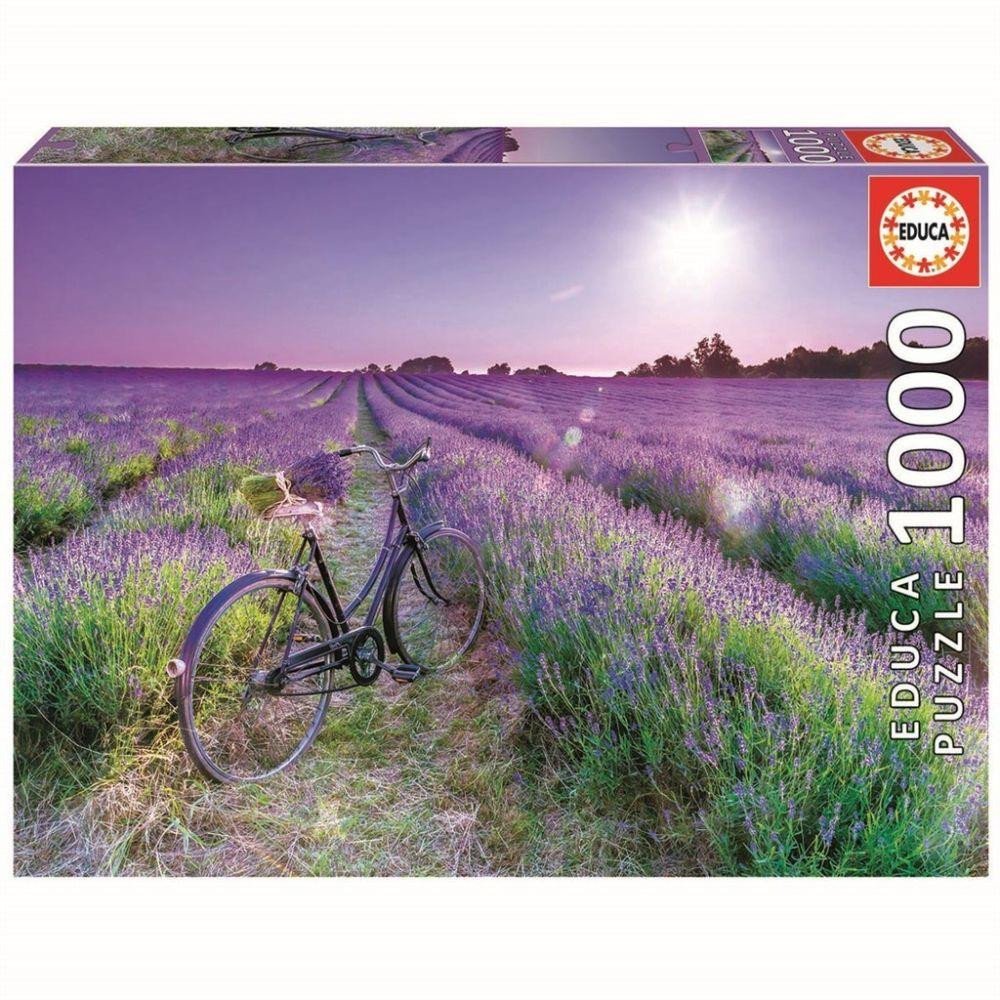 Educa Bike In A Lavender Field Puzzle 1000 pieces 19255
