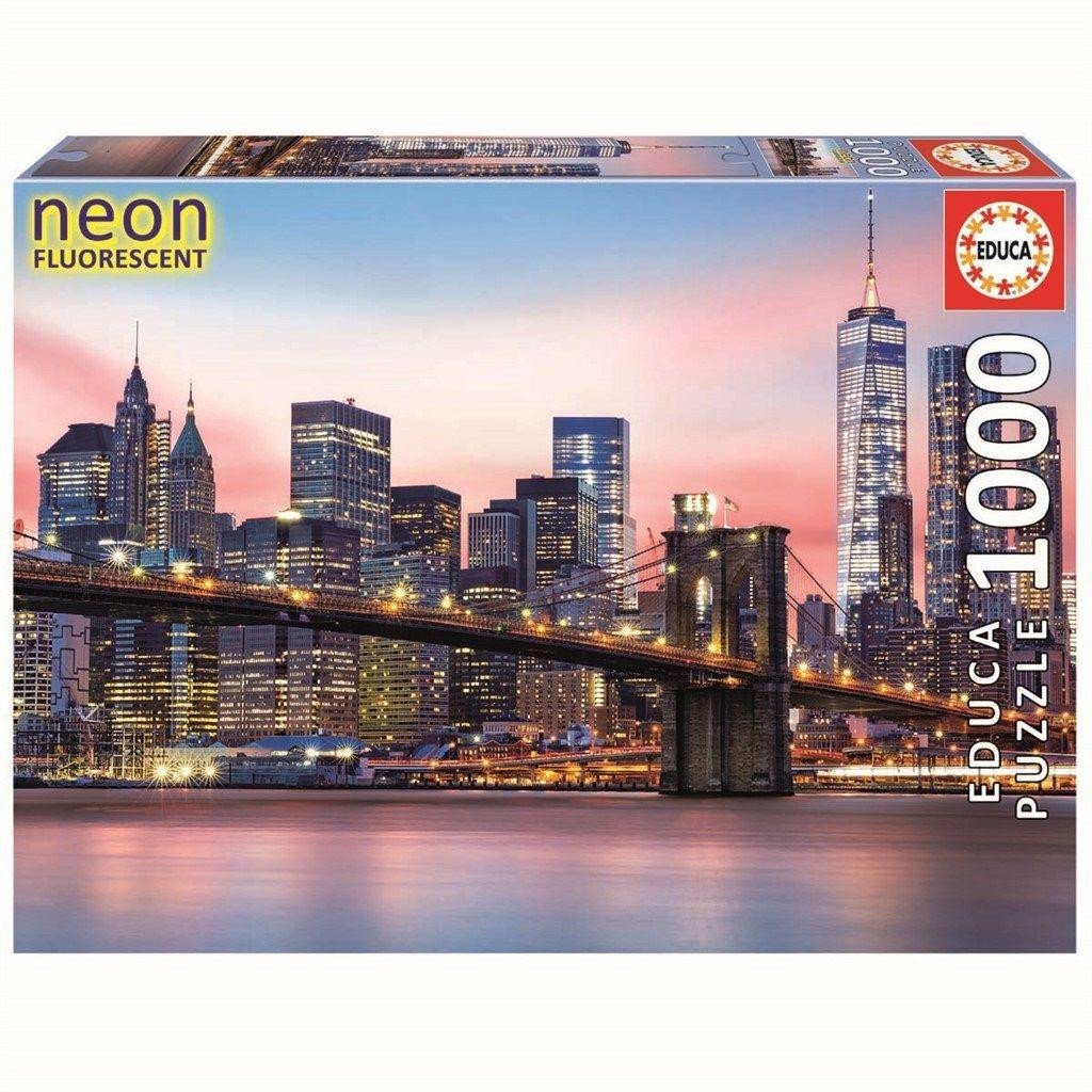 Educa Brooklyn Bridge Neon Puzzle 1000 peces