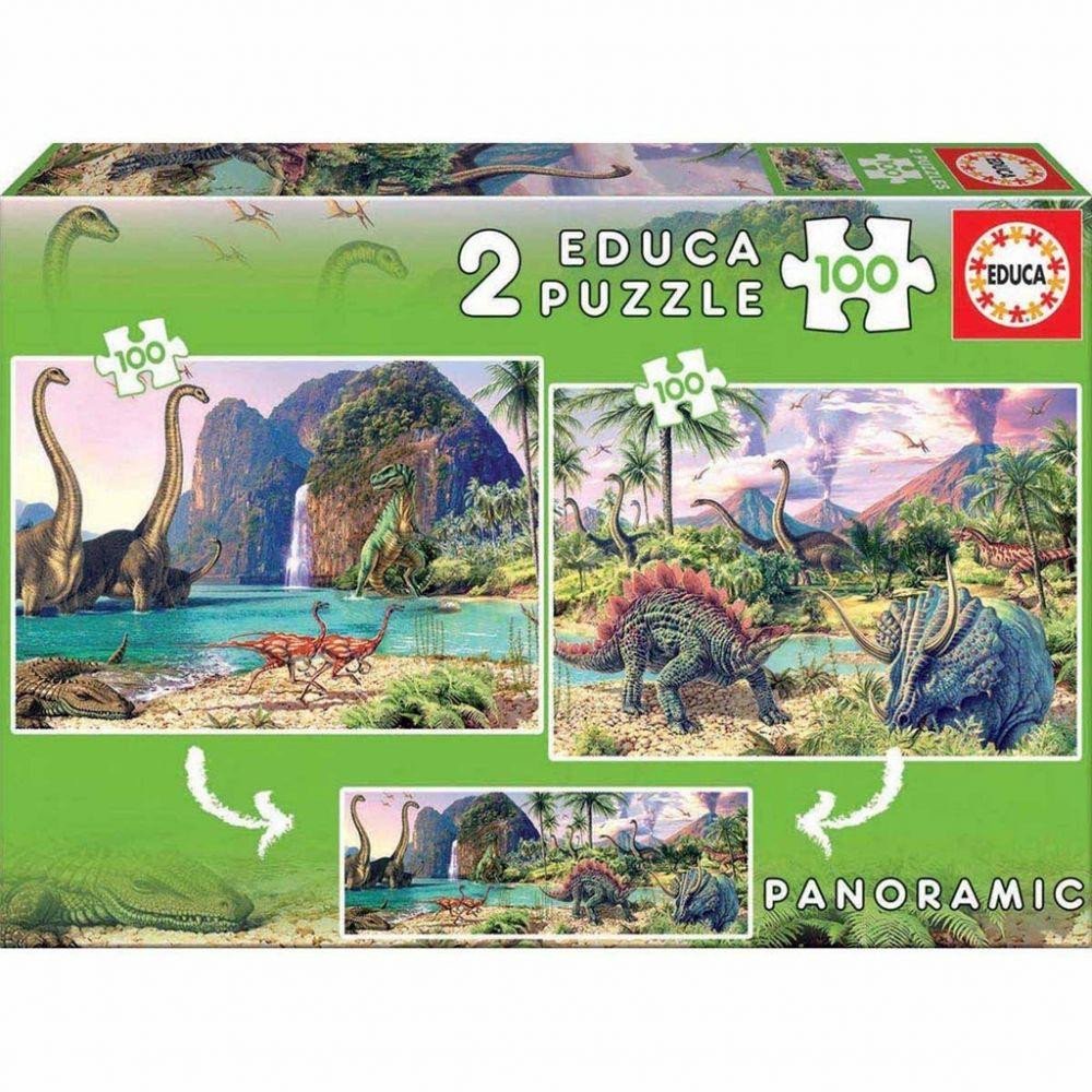 Educa Dino World  Puzzle 2x100pcs
