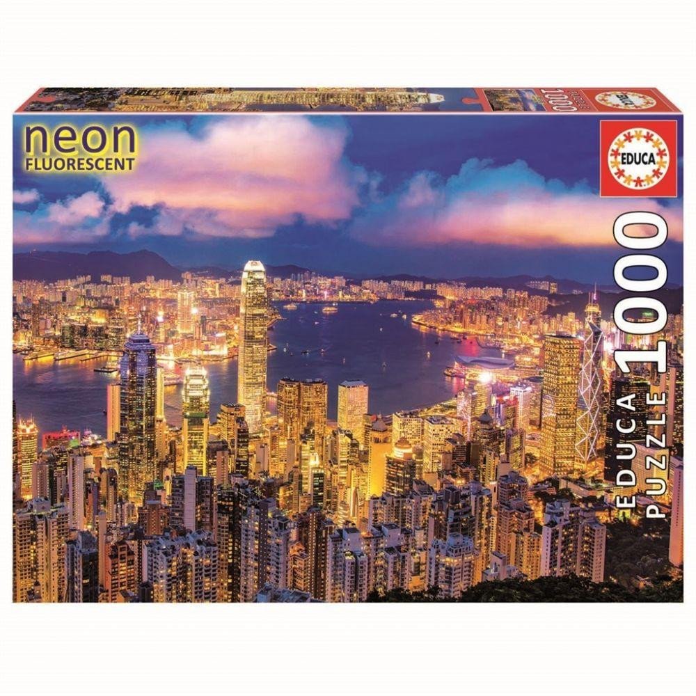 Educa Hong Kong Skyline Neon Puzzle 1000 pcs 18462