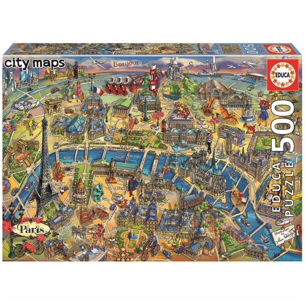 Educa Paris Map Puzzle 500 pcs 18452