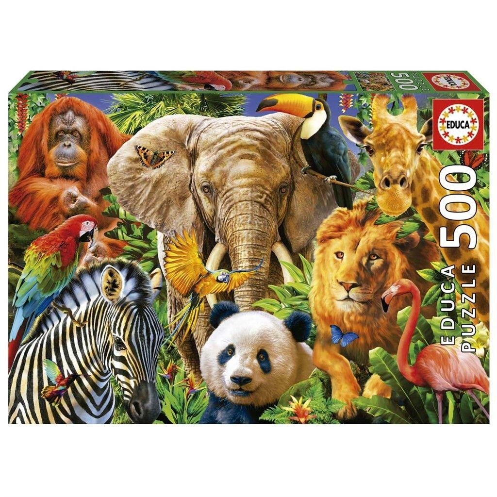 Educa Wild Animal Collage Puzzle 500 pieces