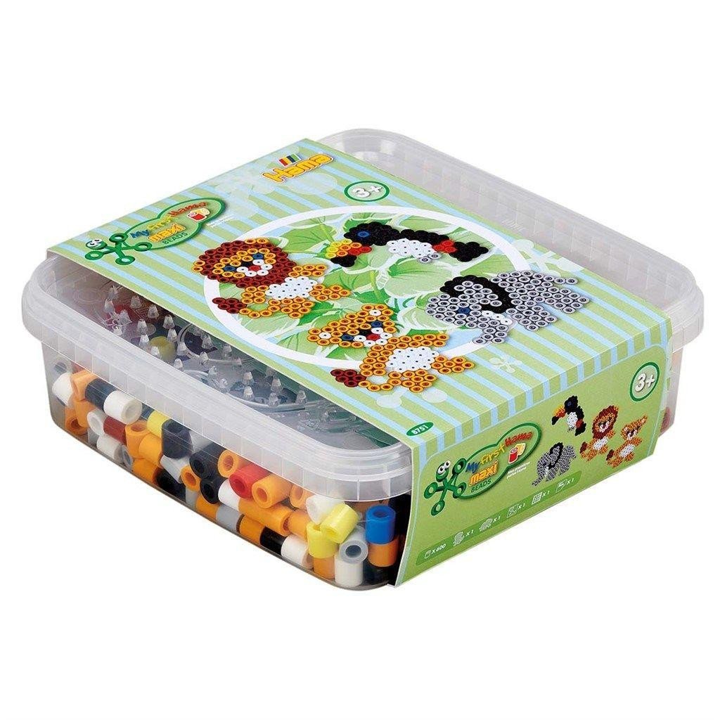 Hama Maxi Beads and bead plates in box Animals 600pcs