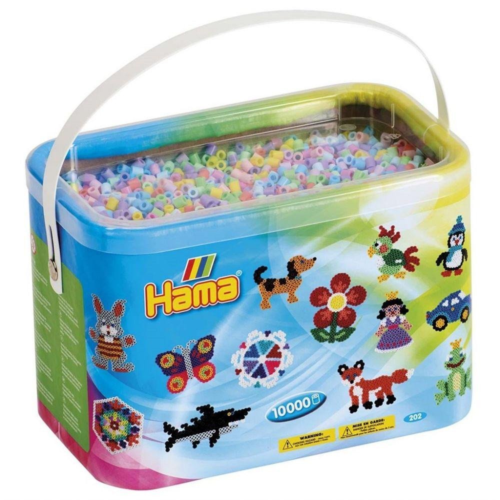Hama Midi Beads 10000 pcs in Bucket Pastel Mix 50