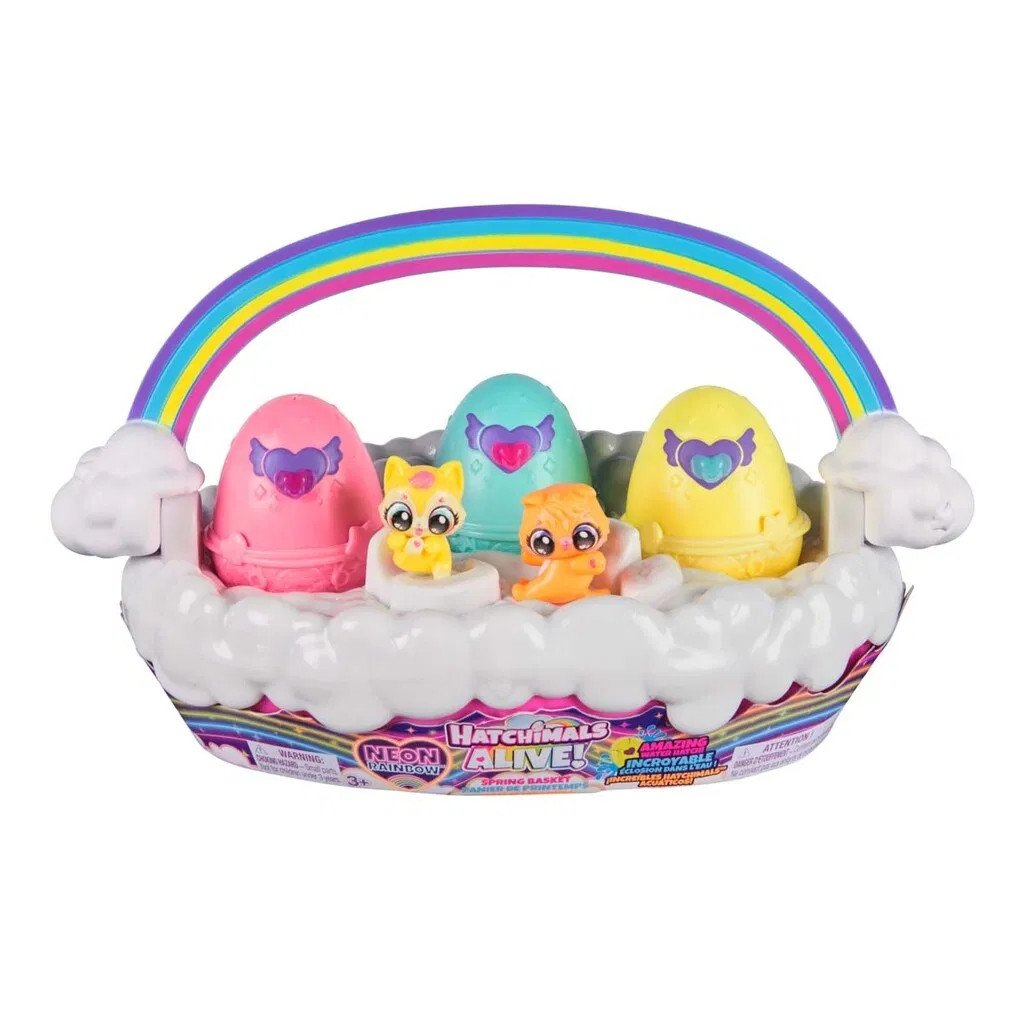 Hatchimals Alive Neon Rainbow Spring Basket