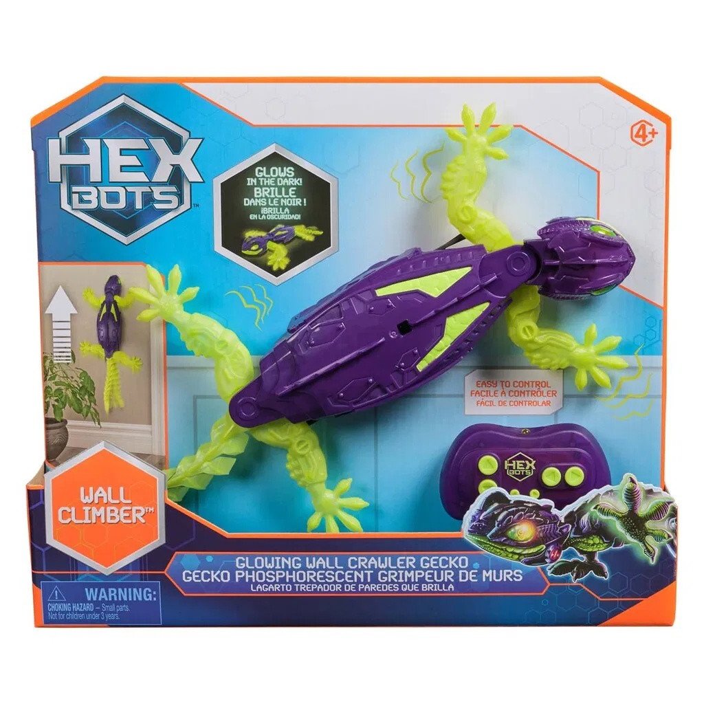 Hex Bots Wall Crawler Glowing Gecko RC