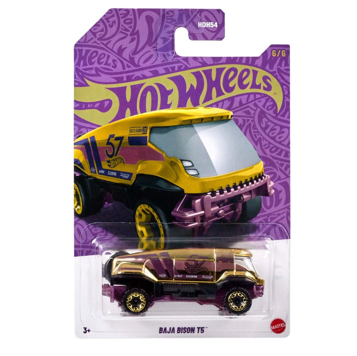 Hot Wheels 57th Anniversary 6/6 Baja Bison T5 Gold
