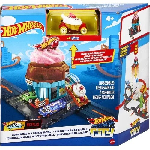 Hot Wheels City Downtown Ice cream Swirl HTN77