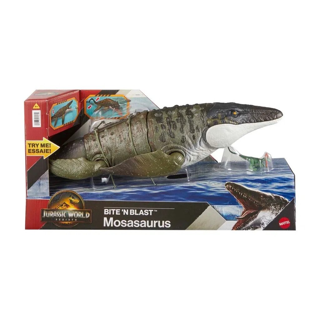 Jurassic World Rebirth Bite n Blast Mosasaurus
