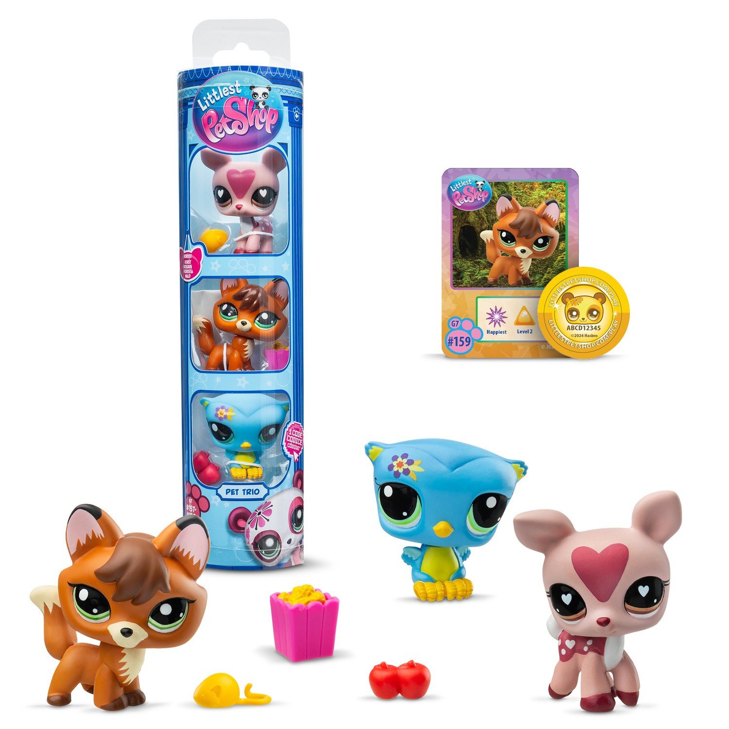 Littlest Pet Shop Pet Trio in Tube s3 Forest Pets