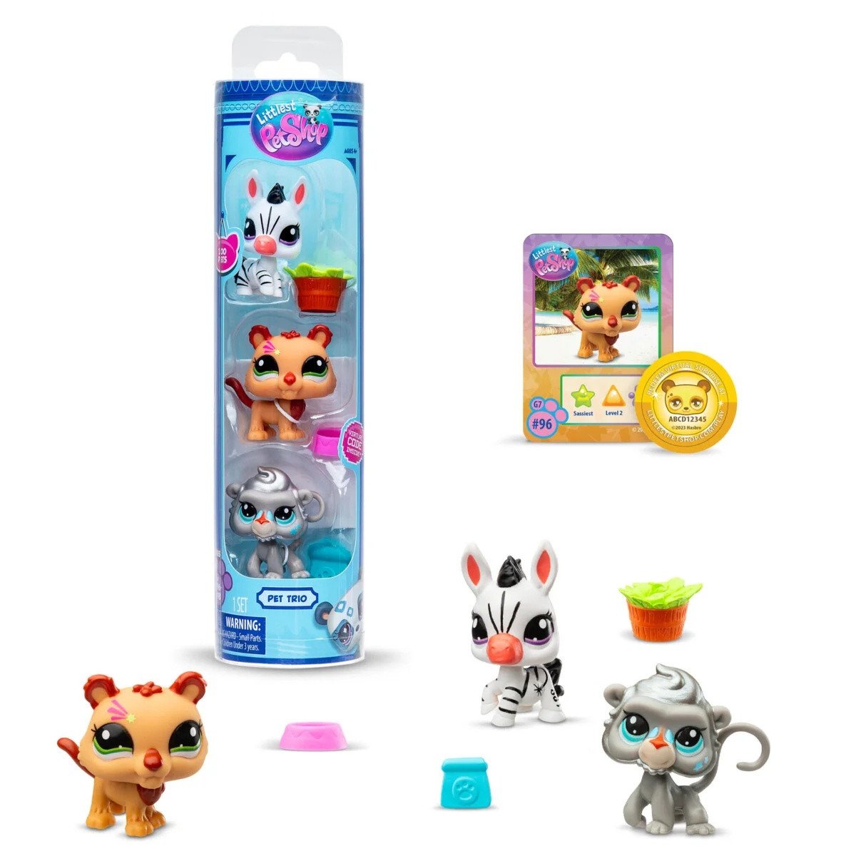 Littlest Pet Shop Pet Trio in Tube Zoo Pets