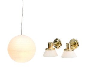 Lundby Rislampa och 2 vägglampor