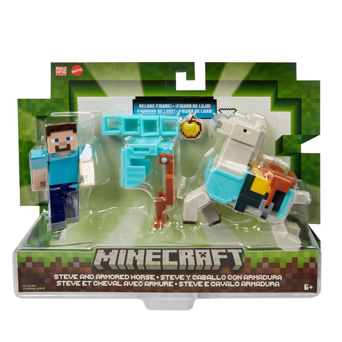 Minecraft Core Figures 2-pack Steve and armored horse