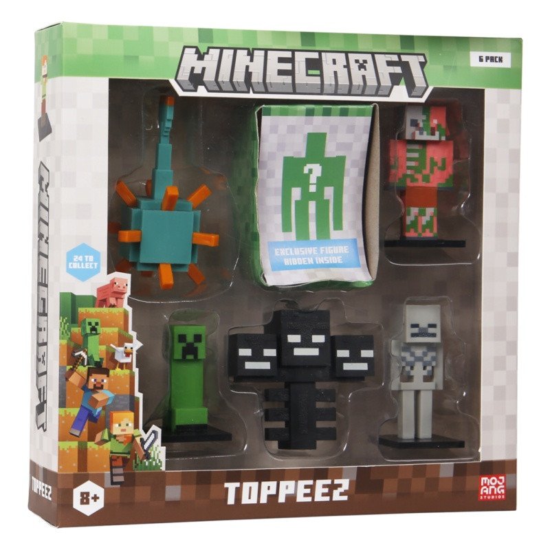 Minecraft Toppeez Kuvat 6-pack Deluxe box Zombie Pig