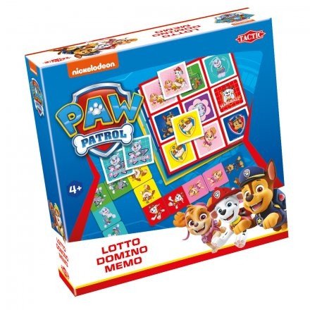 Paw Patrol 3-i-1 Lotto, Domino, Memo