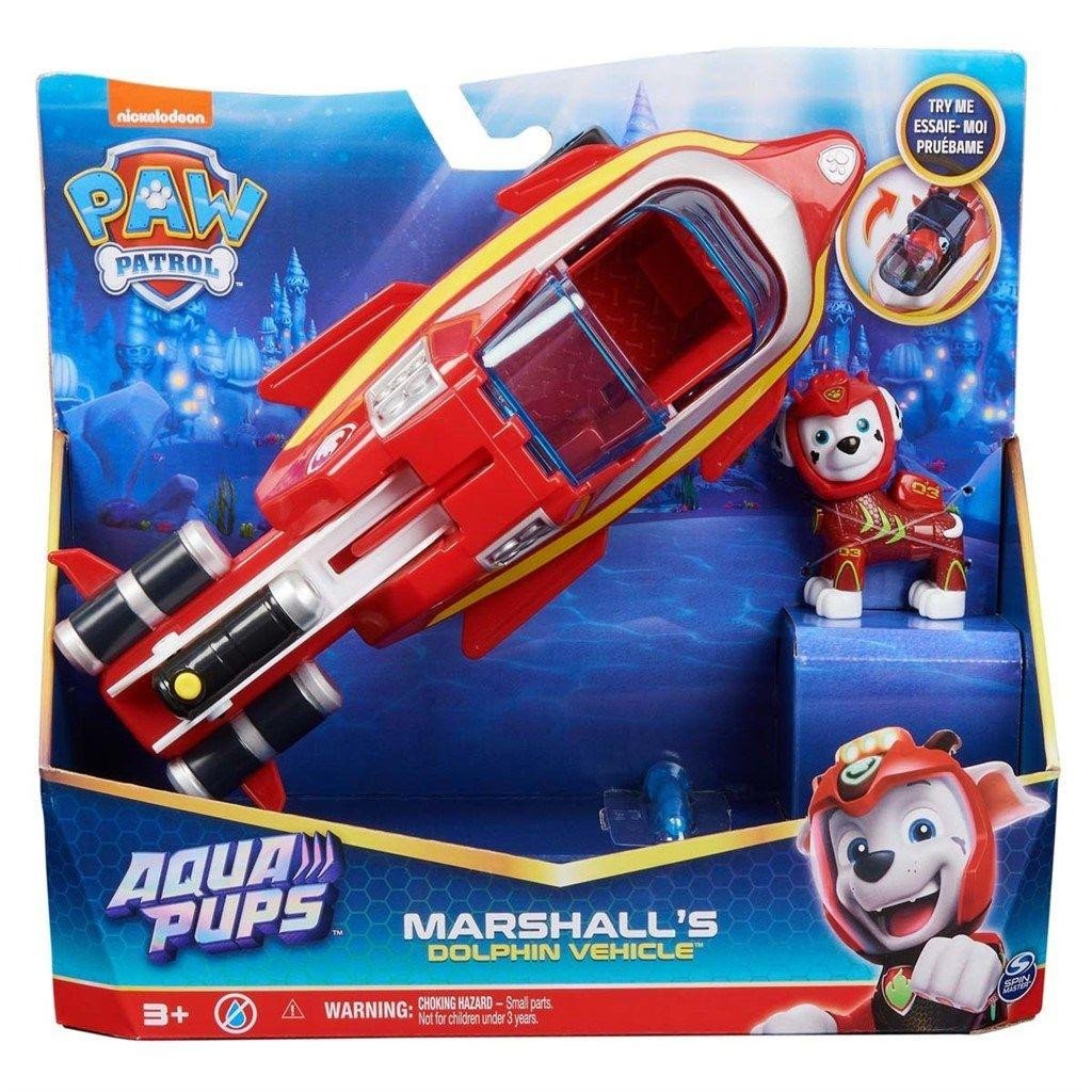Paw Patrol Aqua Pups Ajoneuvo Marshalls Delfin