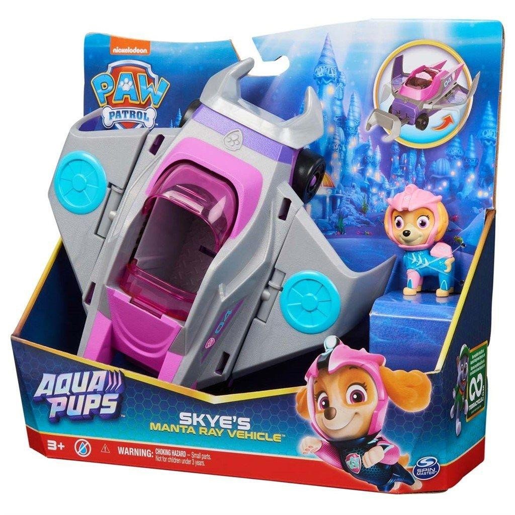 Paw Patrol Aqua Pups Ajoneuvo Skyes Manta Ray