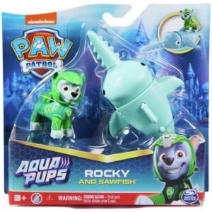 Paw Patrol Aqua Pups Hahmo ja merenelävät Rocky