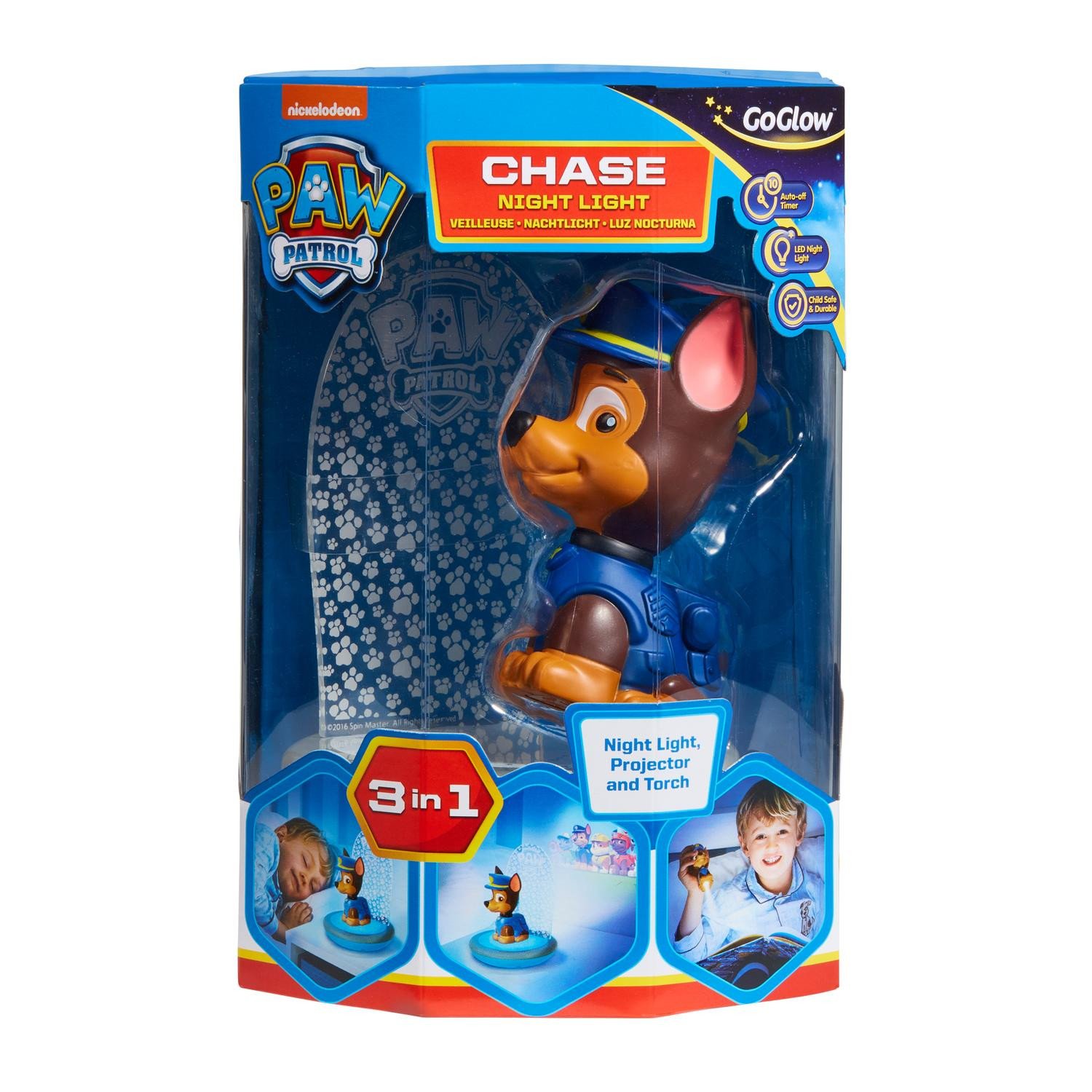 Paw Patrol Chase GoGlow Yövalo, projektori ja taskulamppu 3 in 1