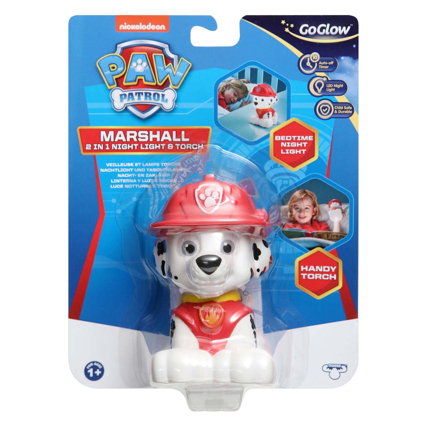Paw Patrol Marshall GoGlow Yölamppu ja taskulamppu